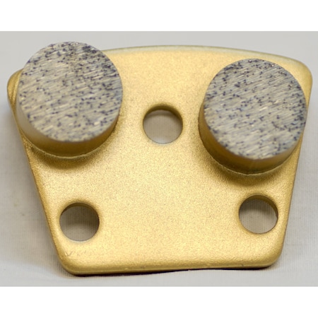 Montecchio Diamond Abrasive, Double Button Metal, 60 Grit/Hard Floor HG2Y60HF